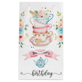 Chica Fiesta de té Cumpleaños Bolsa de regalo pequ