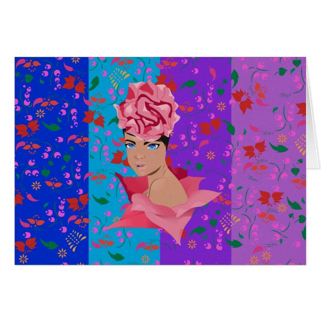 Chica floral brillante de renovación de flores (Anverso (Horizontal))