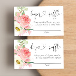Chica floral rosa de ducha de bebé tarjetas de rif