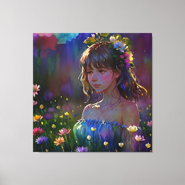 *~ Chica Flores salvajes AP56 Pintura de arte mági (Anverso)