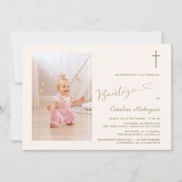 Chica fotográfico de la invitación moderna de Baut