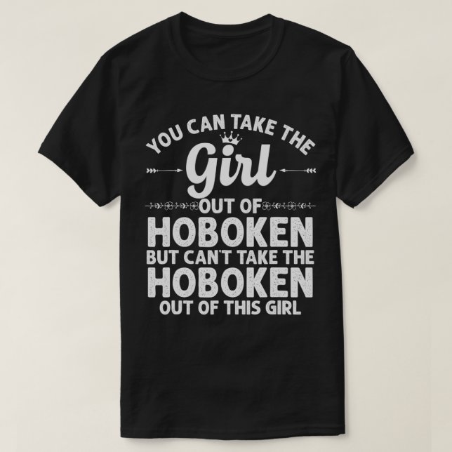 Chica fuera de HOBOKEN NJ NUEVO Doy JERSEY Funny H (Diseño del anverso)