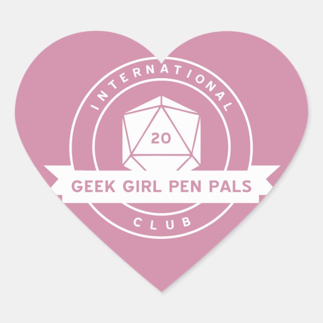 Chica Geek Pen pals a los Pegatinas de San Valentí (Anverso)
