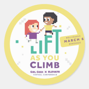 Chica Geek X Elevate + Pegatinas Fiestas #IWD2020