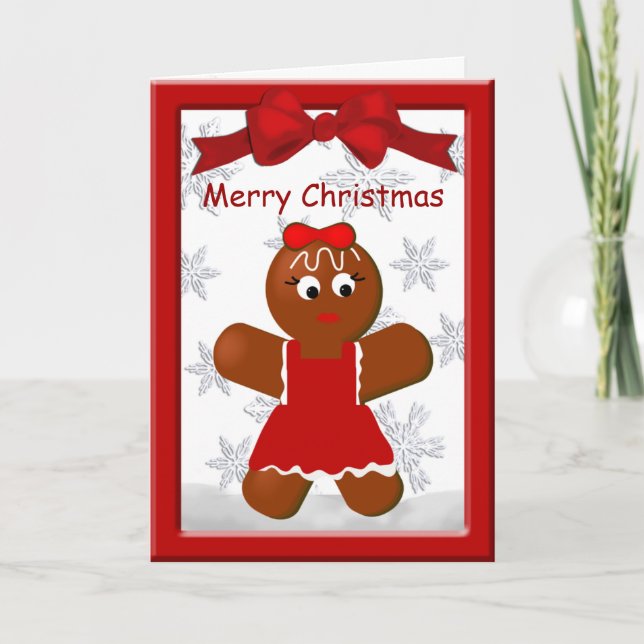 Chica Gingerbread Cookie Feliz Navidad (Anverso)