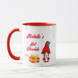 Chica Gnome personalizado taza de chocolate calien