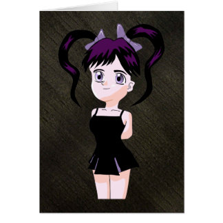 Chica gótico con pelo negro y púrpura