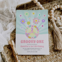 Chica Groovy Una Invitación Retro A Cumpleaños