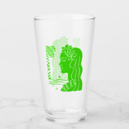 Chica Hawaiana Retro Verde