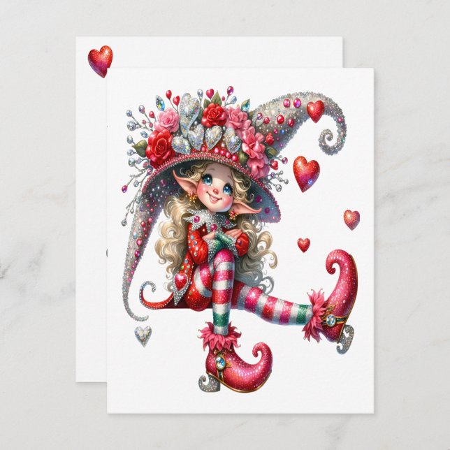 Chica Hermosa de Mascarada Invitación (Anverso / Reverso)