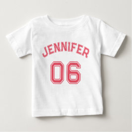 Chica infantil Nombre rosa Jersey Número Deportes 