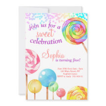 Chica Invitación a cumpleaños Celebración dulce de