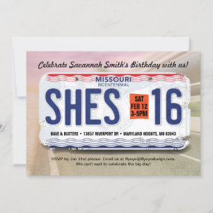 Chica Invitación a Misuri por 16 años