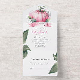 Chica Invitaciones a la ducha para bebé otoño