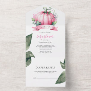 Chica Invitaciones a la ducha para bebé otoño