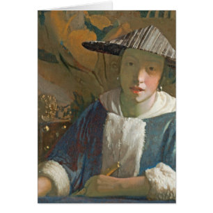Chica joven con una flauta, c.1665-70