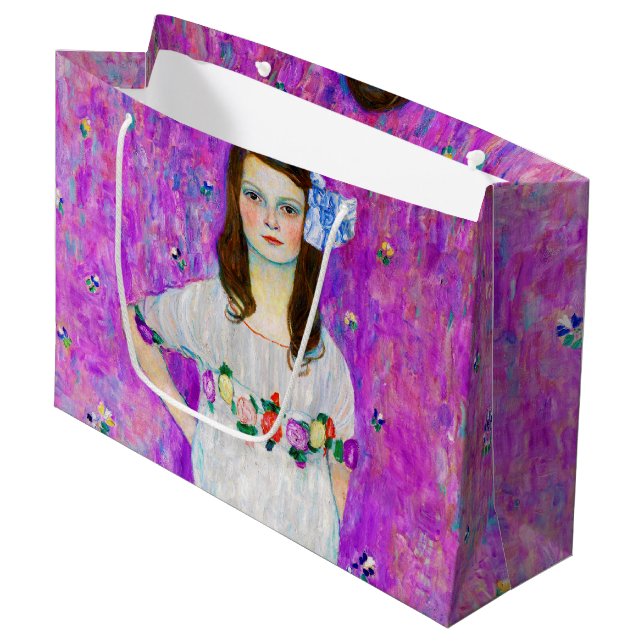 Chica joven, Gustav Klimt, Bolsa de Regalo Grande (Angulo Anverso)