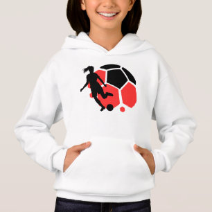 Chica jugador de fútbol, regalo de cumpleaños, equ
