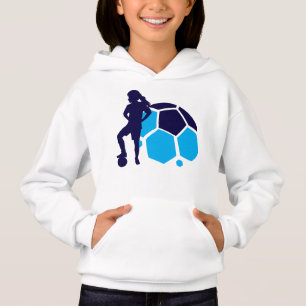 Chica jugador de fútbol, regalo de cumpleaños, equ