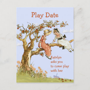 Chica Jugar con invitación a Chicas dulces
