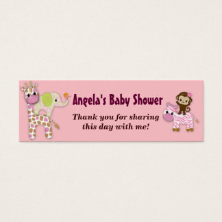 Chica Jungle Safari Baby Shower favorece las etiqu