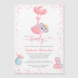 Chica Koala Oso Baby Shower Invitación Magnet