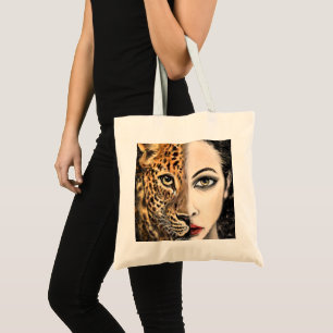 Chica Leopard - Bolsa Emotion Tote - Pintura