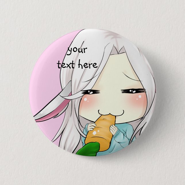 Chica lindo del chibi con el botón de los oídos (Anverso)