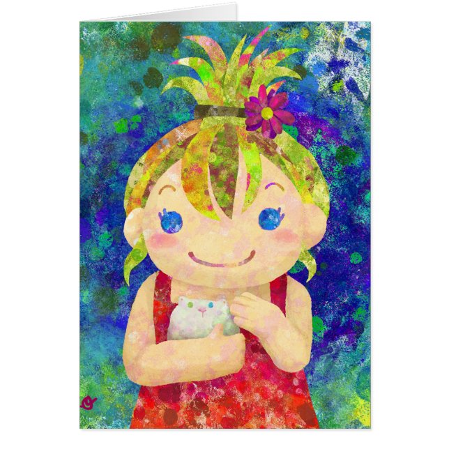 chica lindo y cerdo blanco del gunia (Frente)