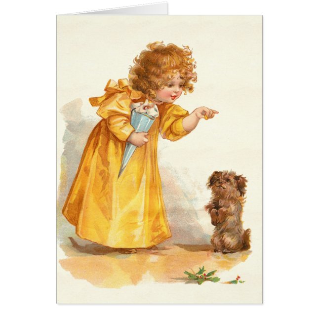 Chica lindo y Terrier del Victorian de Frances (Frente)