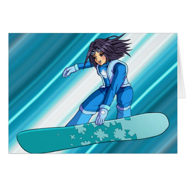 Chica Manga Snowboarder (Anverso (Horizontal))