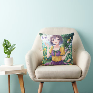 Chica mediante almohada