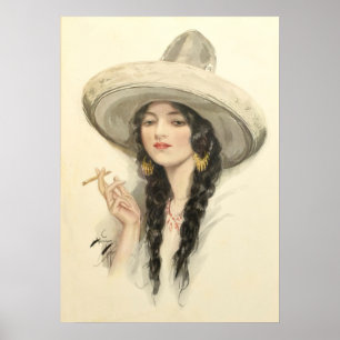 Chica mexicano - Arte vintage