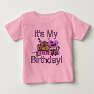 Chica Mono 2 camisetas y regalos de cumpleaños