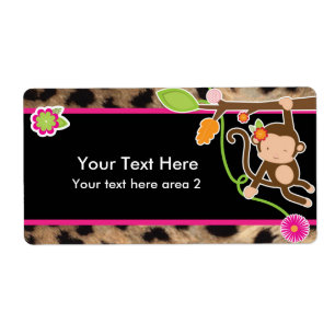 Chica Mono Chic Safari Selva Negra Etiqueta Pegati