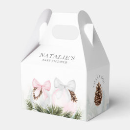 Chica navidades Caja de Favor Rosa Baby Shower