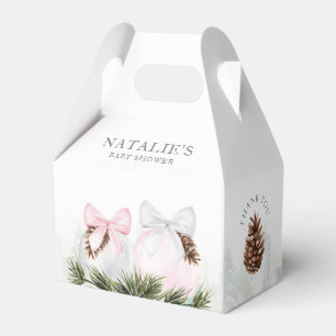 Chica navidades Caja de Favor Rosa Baby Shower