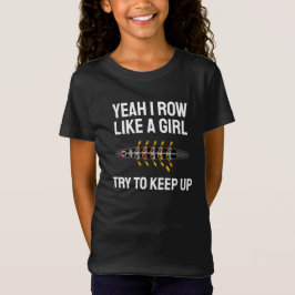 Chica Negra Divertida Remera Equipo de Remo de Chi