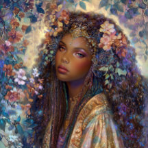 Chica Negra Reina Negra Arte Fantasía Diosa