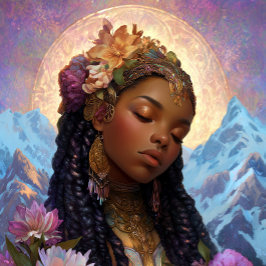 Chica Negra Reina Negra Arte Fantasía Diosa