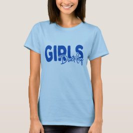 Chica No llores tipografía camiseta azul blanco