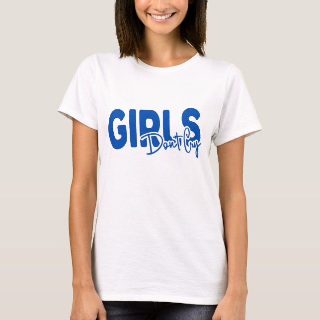 Chica No llores tipografía camiseta blanca (Anverso)