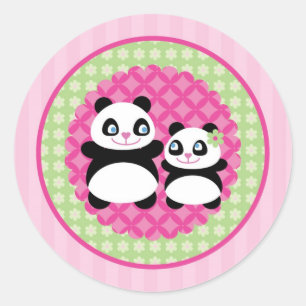 Chica Panda Bear Pegatina