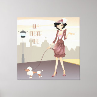 Chica parisino Lienzo envuelto