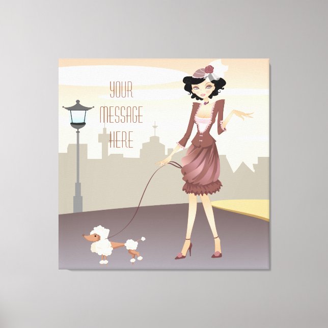 Chica parisino Lienzo envuelto (Anverso)