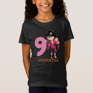 Chica Parrot Noveno Camiseta pirata del partido de