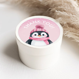 Chica Penguin Winter Party favorece a los Pegatina