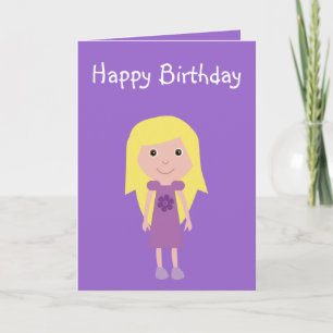 Chica personalizado Cuto Tarjeta de cumpleaños ide