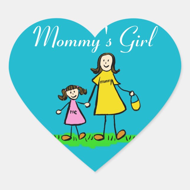 Chica Personalizado de mamá Pegatina de declaració (Anverso)