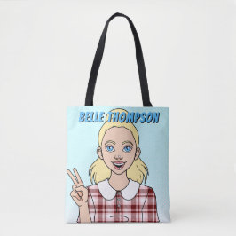 Chica Personalizado lindo enfrenta bolsa de biblio